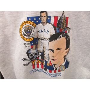 Yale Skull And Bones Vintage 90s George Bush Crewneck Sweatshirt Mens Large
